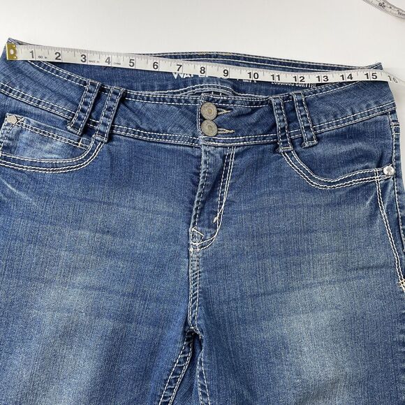 Vintage Wrangler Flare Wide Leg 31x32 (31x31) Wrangler High Rise Flare Jeans 11 - Picture 10 of 13